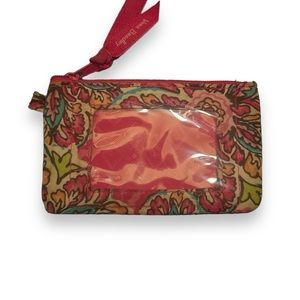 Vera Bradley Women's Zip ID Case (Sunburst Floral) MISSING KEY RING